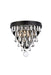 Elegant Lighting - 1219W9BK/RC - One Light Wall Sconce - Nordic - Black And Clear