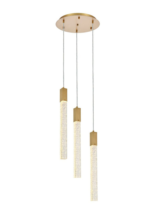 Elegant Lighting - 2067D16SG - Three Light Pendant - Weston - Satin Gold