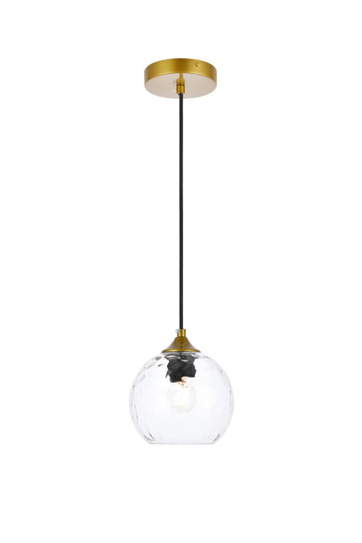 — And Design One Pendant LD2282 Glass Black - Light - Elegant Lighting Cashel - - Store Lighting Clear