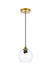 Elegant Lighting - LD2280BR - One Light Pendant - Cashel - Brass And Clear