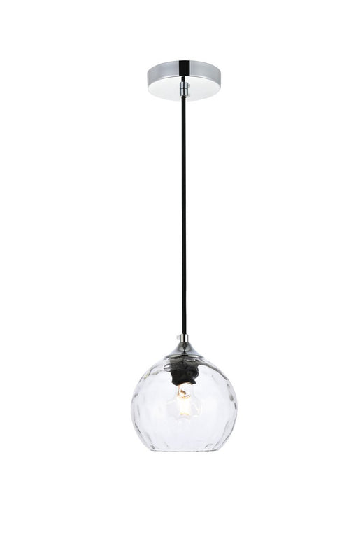 Elegant Lighting Design Store - - — Lighting - And Clear Black LD2282 Pendant - Glass Cashel Light One