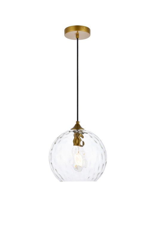Elegant Lighting - Cashel Pendant Light One Glass Design - And — LD2282 Lighting Store - - Black Clear