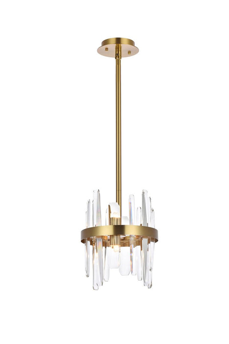 Elegant Lighting - 2200D10SG - Six Light Pendant - Serena - Satin Gold