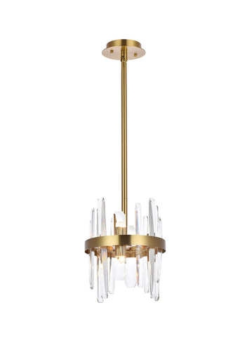 Serena Six Light Pendant Satin Gold