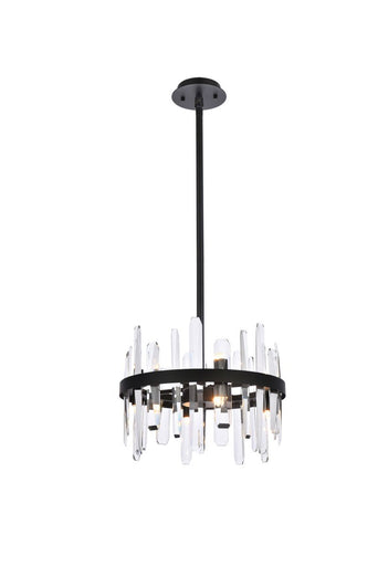 Serena Eight Light Pendant Black