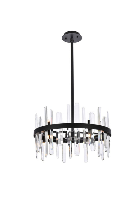 Elegant Lighting - 2200D20BK - Ten Light Pendant - Serena - Black