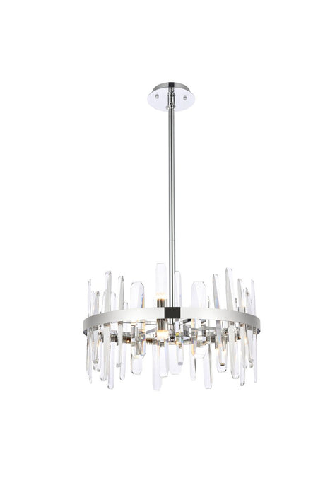 Elegant Lighting - 2200D20C - Ten Light Pendant - Serena - Chrome