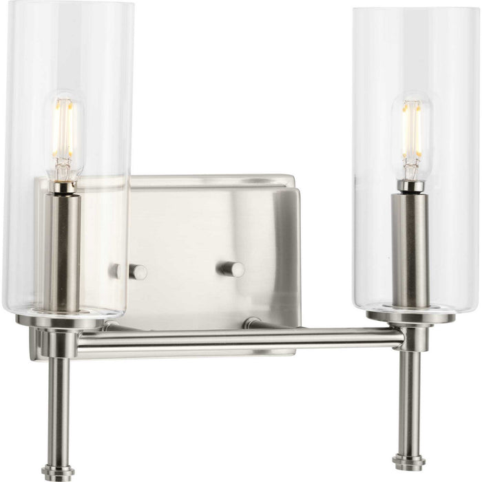 Progress Lighting - P300357-009 - Two Light Bath Vanity - Elara - Brushed Nickel