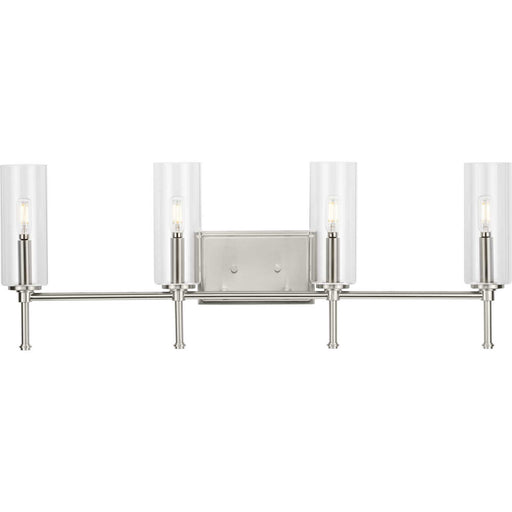 Progress Lighting - P300359-009 - Four Light Bath Vanity - Elara - Brushed Nickel