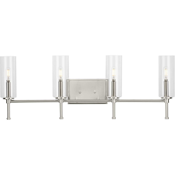 Progress Lighting - P300359-009 - Four Light Bath Vanity - Elara - Brushed Nickel