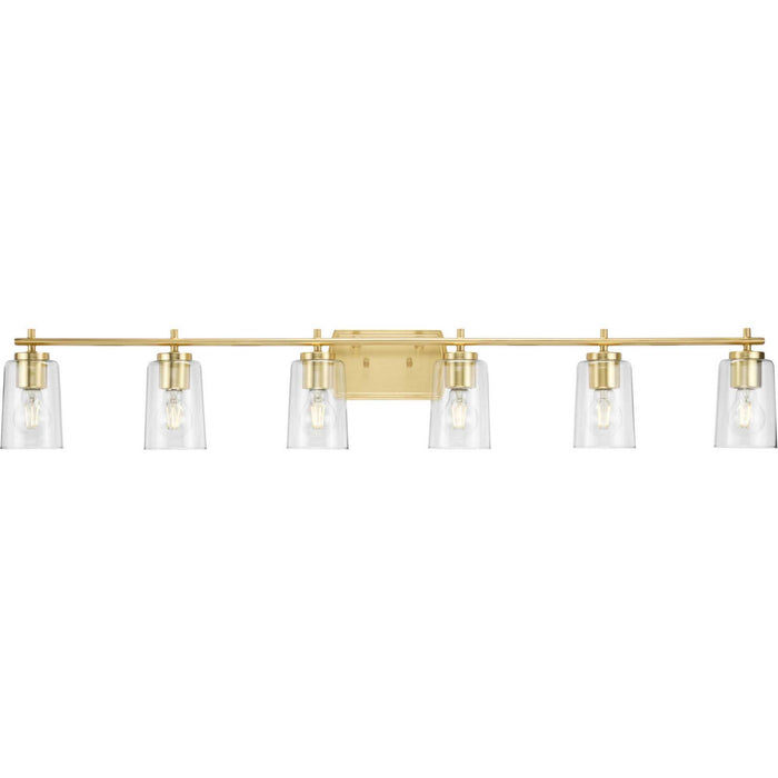 Progress Lighting - P300372-012 - Six Light Bath Vanity - Adley - Satin Brass