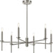 Progress Lighting - P400294-009 - Six Light Chandelier - Elara - Brushed Nickel