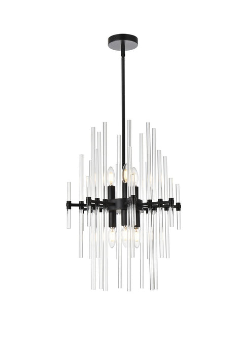 Elegant Lighting - 2502D17BK - Six Light Pendant - Sienna - Black