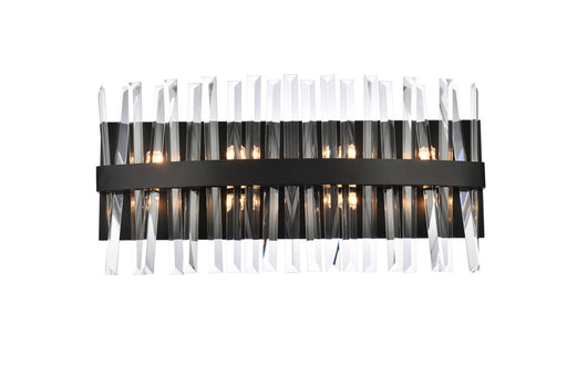 Elegant Lighting - 6200W24BK - Eight Light Bath Sconce - Serephina - Black