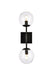Elegant Lighting - LD2357BK - Two Light Wall Sconce - Neri - Black And Clear