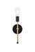 Elegant Lighting - LD2356BKR - One Light Wall Sconce - Keely - Black And Brass