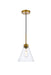 Elegant Lighting - LD2501BR - One Light Pendant - Mera - Brass & Clear