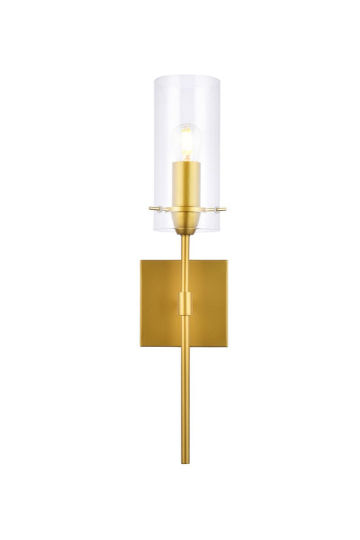 Elegant Lighting - LD2361BR - One Light Wall Sconce - Elsreth - Brass And Clear