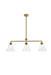 Elegant Lighting - LD2502BR - Three Light Pendant - Mera - Brass & Clear