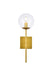 Elegant Lighting - LD2359BR - One Light Wall Sconce - Neri - Brass And Clear