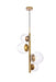 Elegant Lighting - LD654D18BR - Four Light Pendant - Wells - Brass And Clear