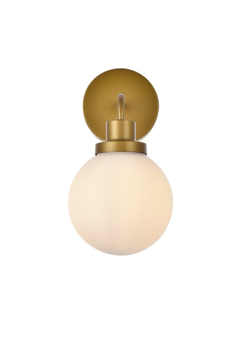 Elegant Lighting - LD7030W8BR - One Light Bath - Hanson - Brass And Frosted Shade