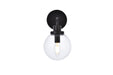 Elegant Lighting - LD7031W8BK - One Light Bath - Hanson - Black And Clear Shade