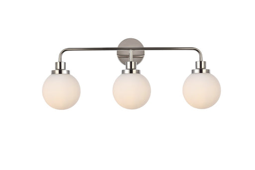 Elegant Lighting - LD7034W28PN - Three Light Bath - Hanson - Polished Nickel And Frosted Shade