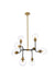 Elegant Lighting - LD7039D36BRB - Eight Light Pendant - Hanson - Black And Brass And Clear Shade