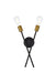 Elegant Lighting - LD7053W7BRB - Two Light Wall Sconce - Armin - Black And Brass