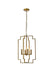 Elegant Lighting - LD7066D14BR - Four Light Pendant - Rosenfeld - Brass