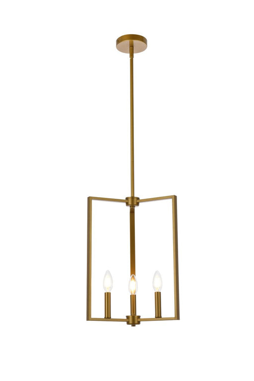 Elegant Lighting - LD7071D14BR - Three Light Pendant - Vino - Brass