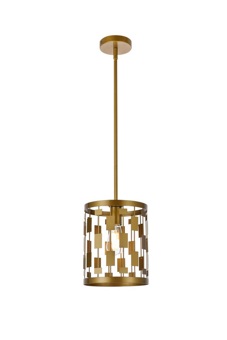 Elegant Lighting - LD7073D9BR - One Light Pendant - Levante - Brass