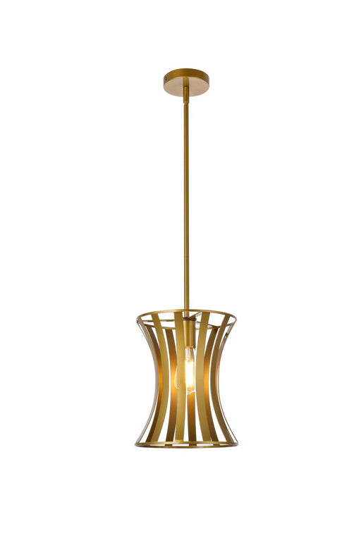 Elegant Lighting - LD7076D10BR - One Light Pendant - Lily - Brass