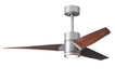 Matthews Fan Company - SJ-BN-WN-52 - 52``Ceiling Fan - Super Janet - Brushed Nickel