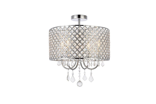 Elegant Lighting - LD710F17C - Four Light Flush Mount - Elise - Chrome