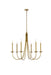 Elegant Lighting - LD810D36BR - Six Light Pendant - Cohen - Brass