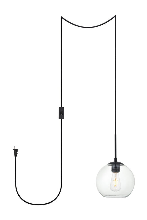 Elegant Lighting - LDPG2206BK - One Light Plug in Pendant - Baxter - Black