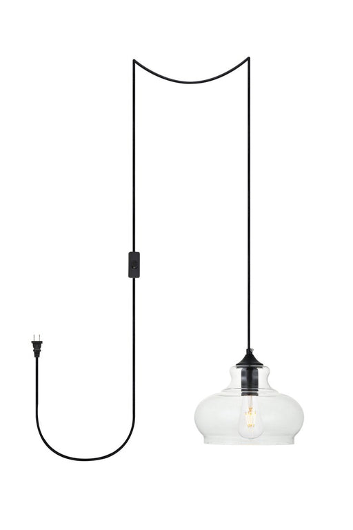 Elegant Lighting - LDPG2246BK - One Light Plug in Pendant - Destry - Black