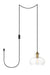Elegant Lighting - LDPG2246BR - One Light Plug in Pendant - Destry - Brass