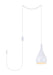 Elegant Lighting - LDPG2001WH - One Light Plug in Pendant - Nora - White