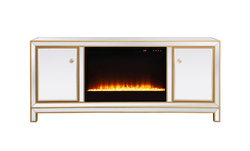 Elegant Lighting - MF701G-F2 - TV Stand with Fireplace - Reflexion - Gold