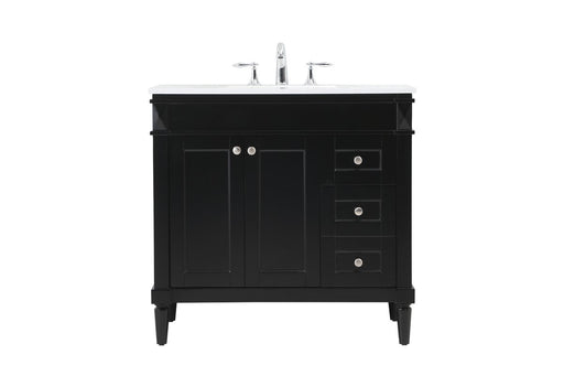 Elegant Lighting - VF31836BK - Single Bathroom Vanity - Bennett - Black