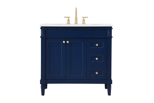 Elegant Lighting - VF31836BL - Single Bathroom Vanity - Bennett - Blue