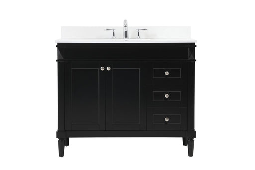 Elegant Lighting - VF31842BK-BS - Single Bathroom Vanity - Bennett - Black