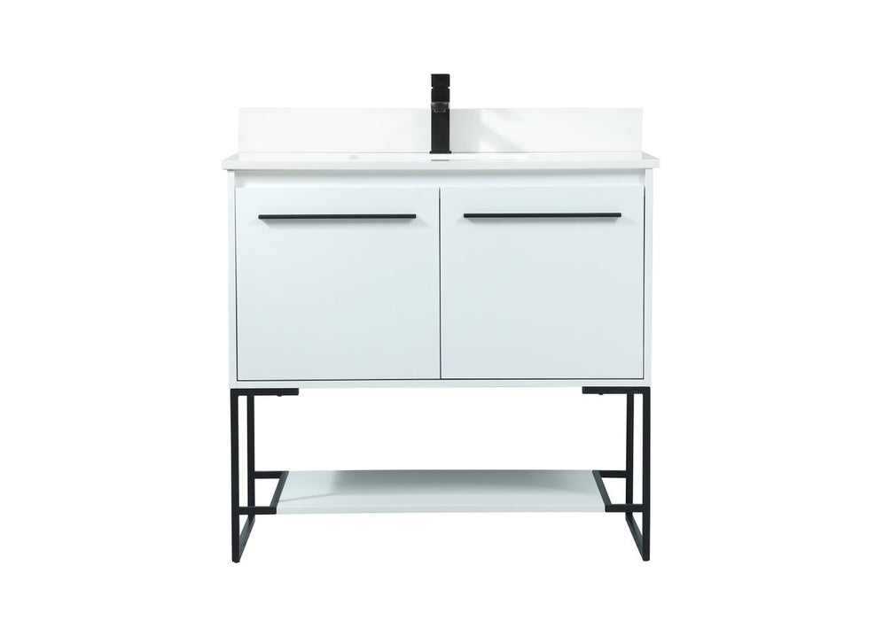 Elegant Lighting - VF42536MWH-BS - Vanity Sink Set - Sloane - White