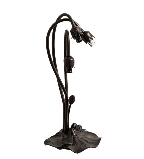 Meyda Tiffany - 10198 - Three Light Table Base - Lily - Mahogany Bronze
