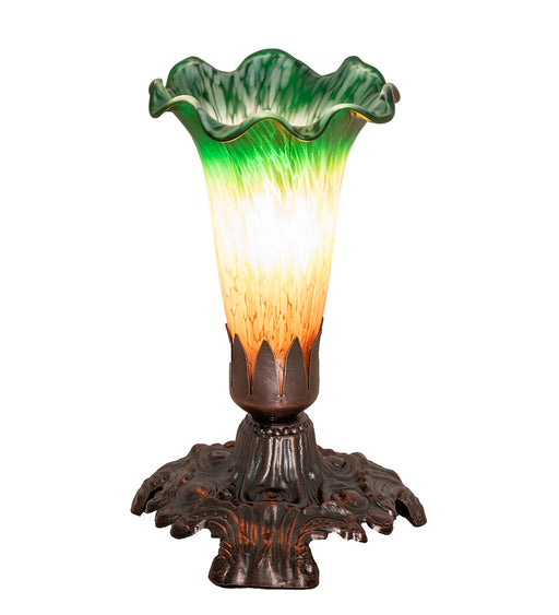 Meyda Tiffany - 13311 - One Light Accent Lamp - Amber/Green Pond Lily - Mahogany Bronze