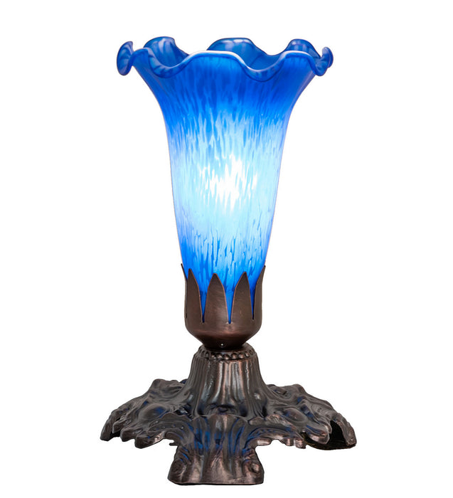 Meyda Tiffany - 13420 - One Light Accent Lamp - Blue Pond Lily - Antique Copper