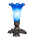 Meyda Tiffany - 13420 - One Light Accent Lamp - Blue Pond Lily - Antique Copper